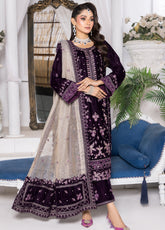 Velour by Schick Embroidered Velvet Suits Unstitched 3 Piece - SDH24VV 01