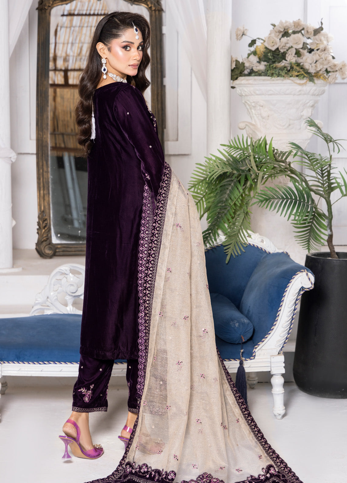 Velour by Schick Embroidered Velvet Suits Unstitched 3 Piece - SDH24VV 01 Velour by Schick Embroidered Velvet Suits Unstitched 3 Piece - SDH24VV 01