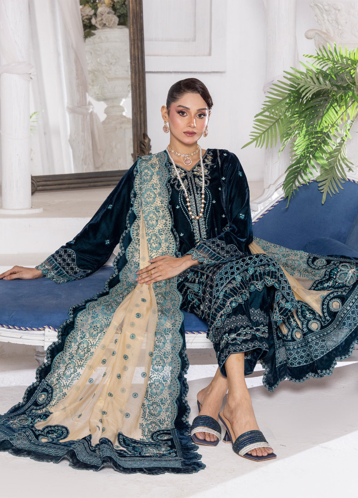Velour by Schick Embroidered Velvet Suits Unstitched 3 Piece - SDH24VV 02 Velour by Schick Embroidered Velvet Suits Unstitched 3 Piece - SDH24VV 02