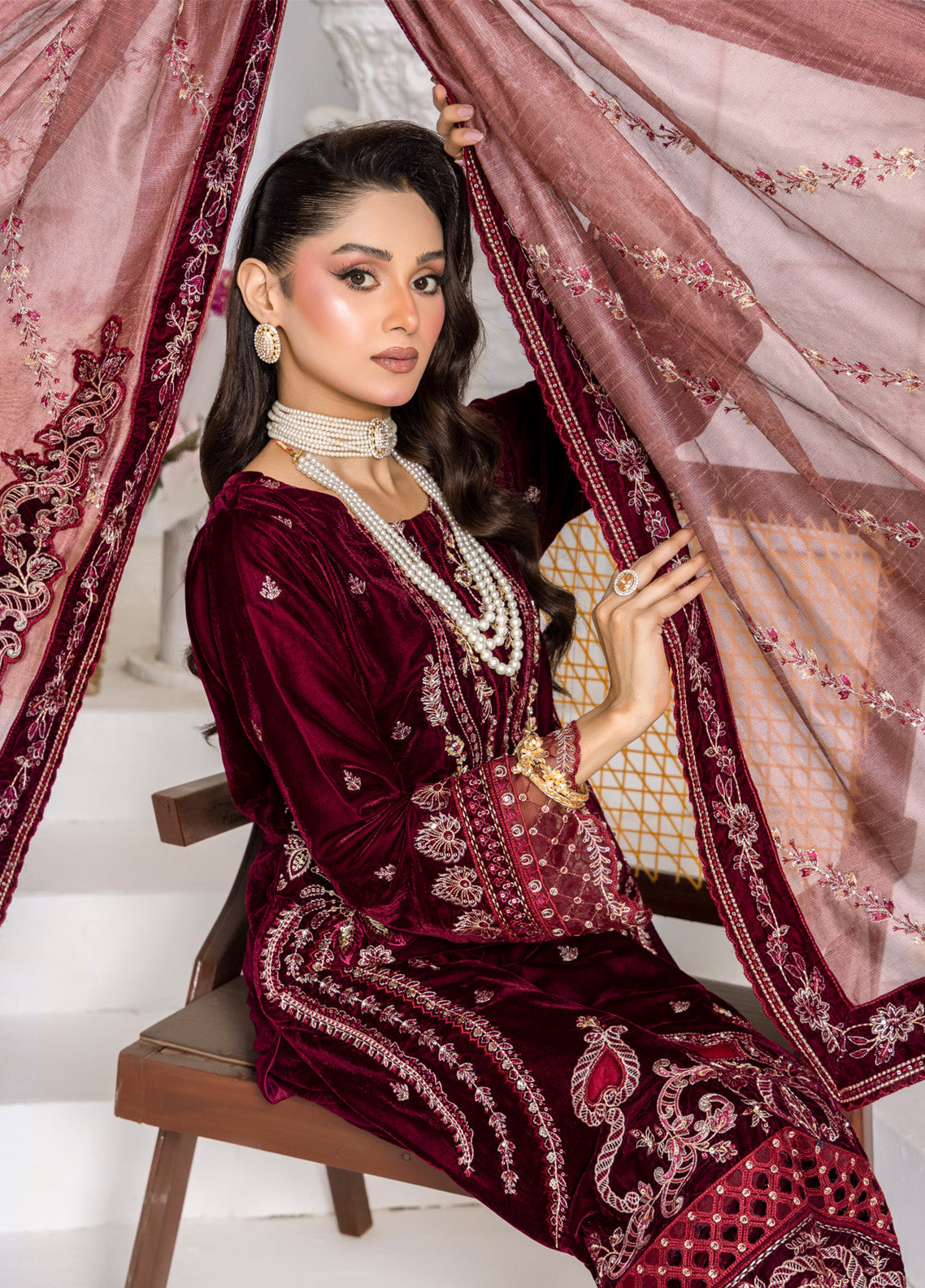 Velour by Schick Embroidered Velvet Suits Unstitched 3 Piece - SDH24VV 03 Velour by Schick Embroidered Velvet Suits Unstitched 3 Piece - SDH24VV 03