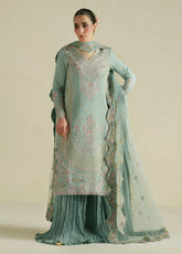 Vera Embroidered Raw Silk 3 Piece Unstitched Suit VR26RSE D-01 MEENA