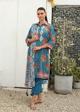 Verao By Gul Ahmed Embroidered Lawn 3 Piece Unstitched Suit GA26VTSOS D-SD-62075