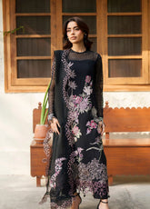 Versa By Asifa & Nabeel Luxury Embroidered Lawn 3 Piece Unstitched Suit AN26VLL D-01 NOIR LILY