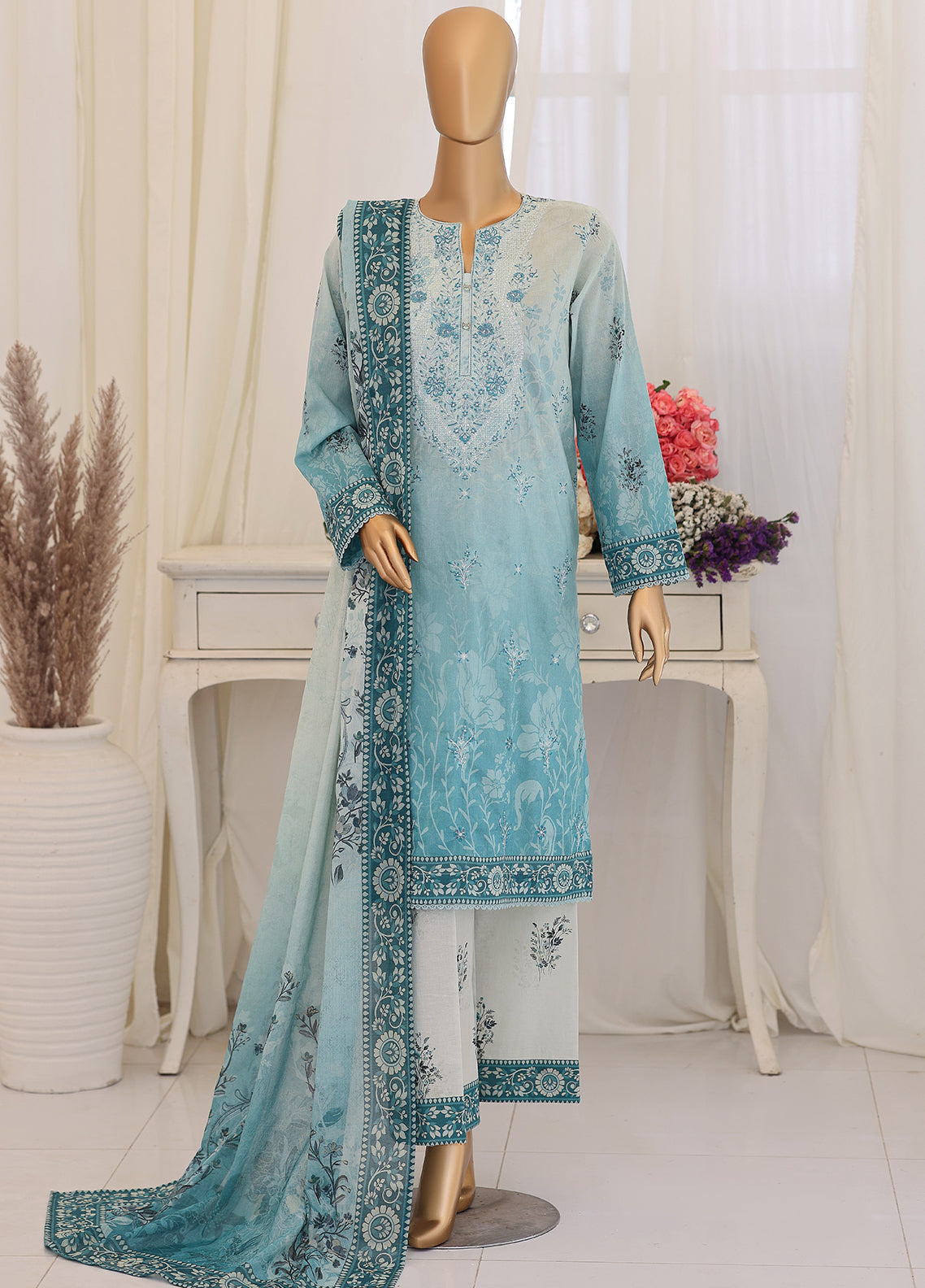 Virsa By HZ Textile Embroidered Lawn 3 Piece Unstitched Suit HZ26VEL D-VEC-1166 Virsa By HZ Textile Embroidered Lawn 3 Piece Unstitched Suit HZ26VEL D-VEC-1166