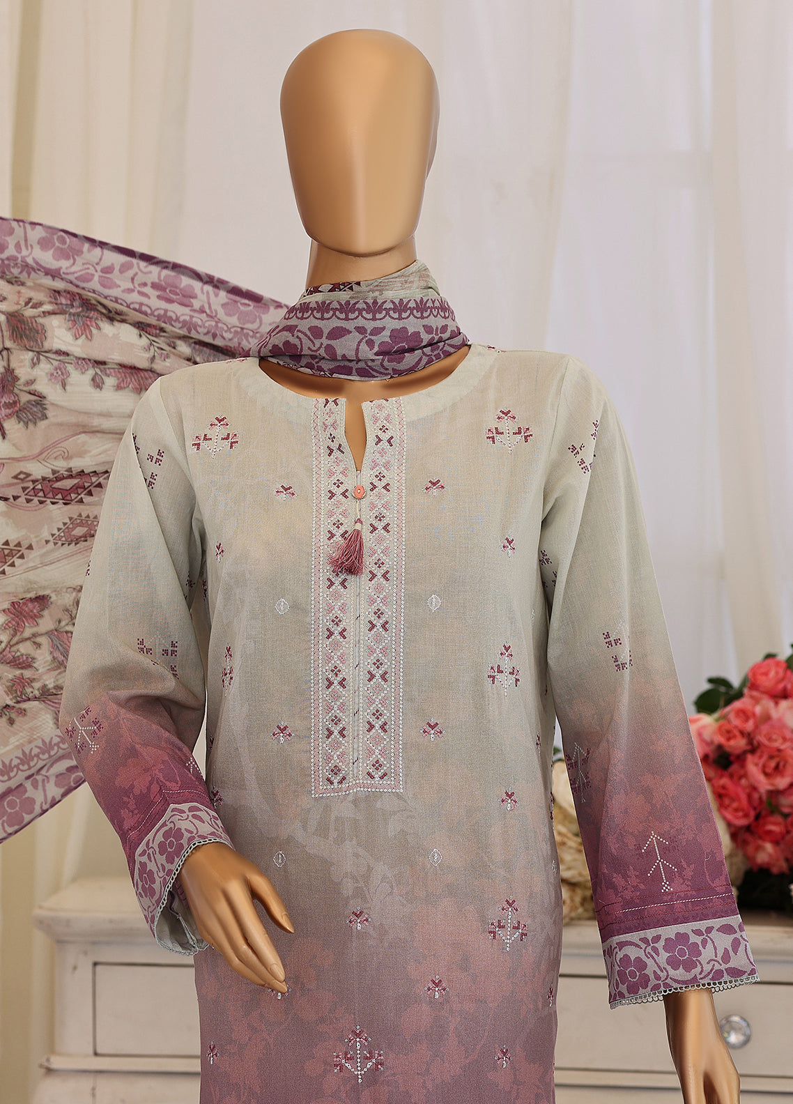 Virsa By HZ Textile Embroidered Lawn 3 Piece Unstitched Suit HZ26VEL D-VEC-1168 Virsa By HZ Textile Embroidered Lawn 3 Piece Unstitched Suit HZ26VEL D-VEC-1168