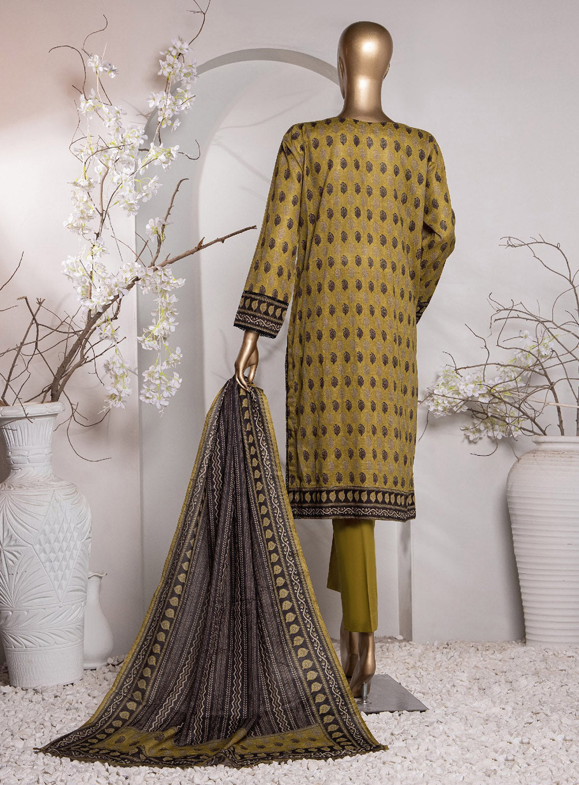 Vital Prints By HZ Textile Digital Doriya Cotton Suit Unstitched 3 Piece - HZ24VP VP-148 Vital Prints By HZ Textile Digital Doriya Cotton Suit Unstitched 3 Piece - HZ24VP VP-148
