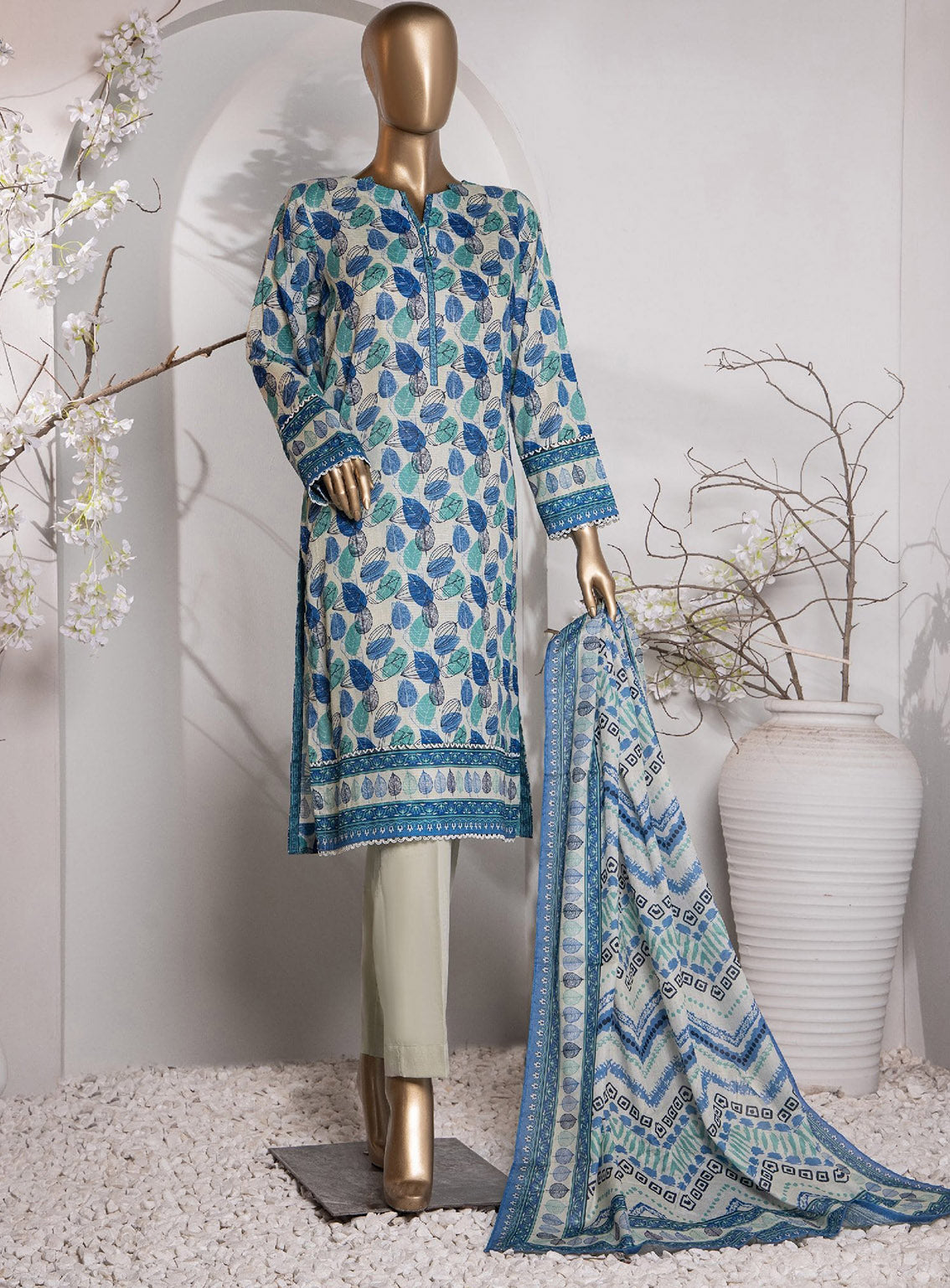 Vital Prints By HZ Textile Digital Doriya Cotton Suit Unstitched 3 Piece - HZ24VP VP-150 Vital Prints By HZ Textile Digital Doriya Cotton Suit Unstitched 3 Piece - HZ24VP VP-150