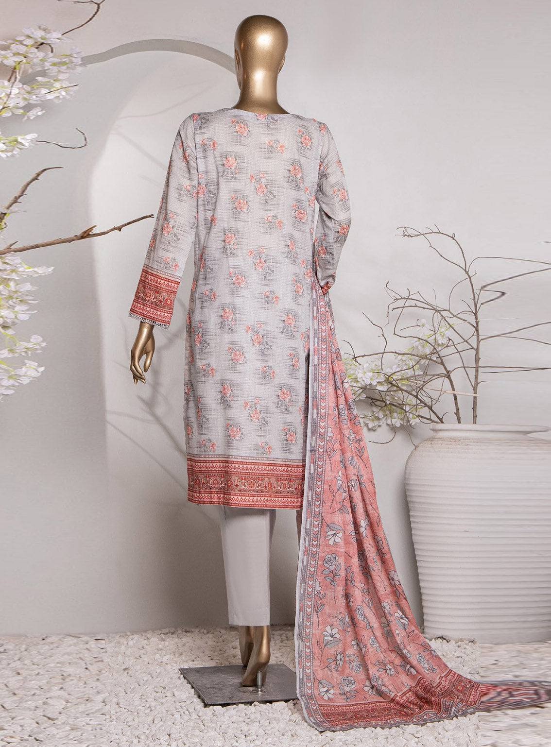 Vital Prints By HZ Textile Digital Doriya Cotton Suit Unstitched 3 Piece - HZ24VP VP-157 Vital Prints By HZ Textile Digital Doriya Cotton Suit Unstitched 3 Piece - HZ24VP VP-157