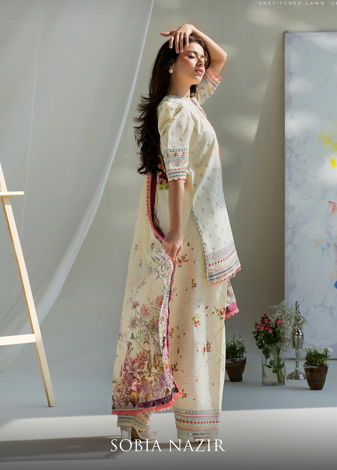 Vital By Sobia Nazir Embroidered Lawn 3 Piece Unstitched Suit SN26VEL D-10A Vital By Sobia Nazir Embroidered Lawn 3 Piece Unstitched Suit SN26VEL D-10A
