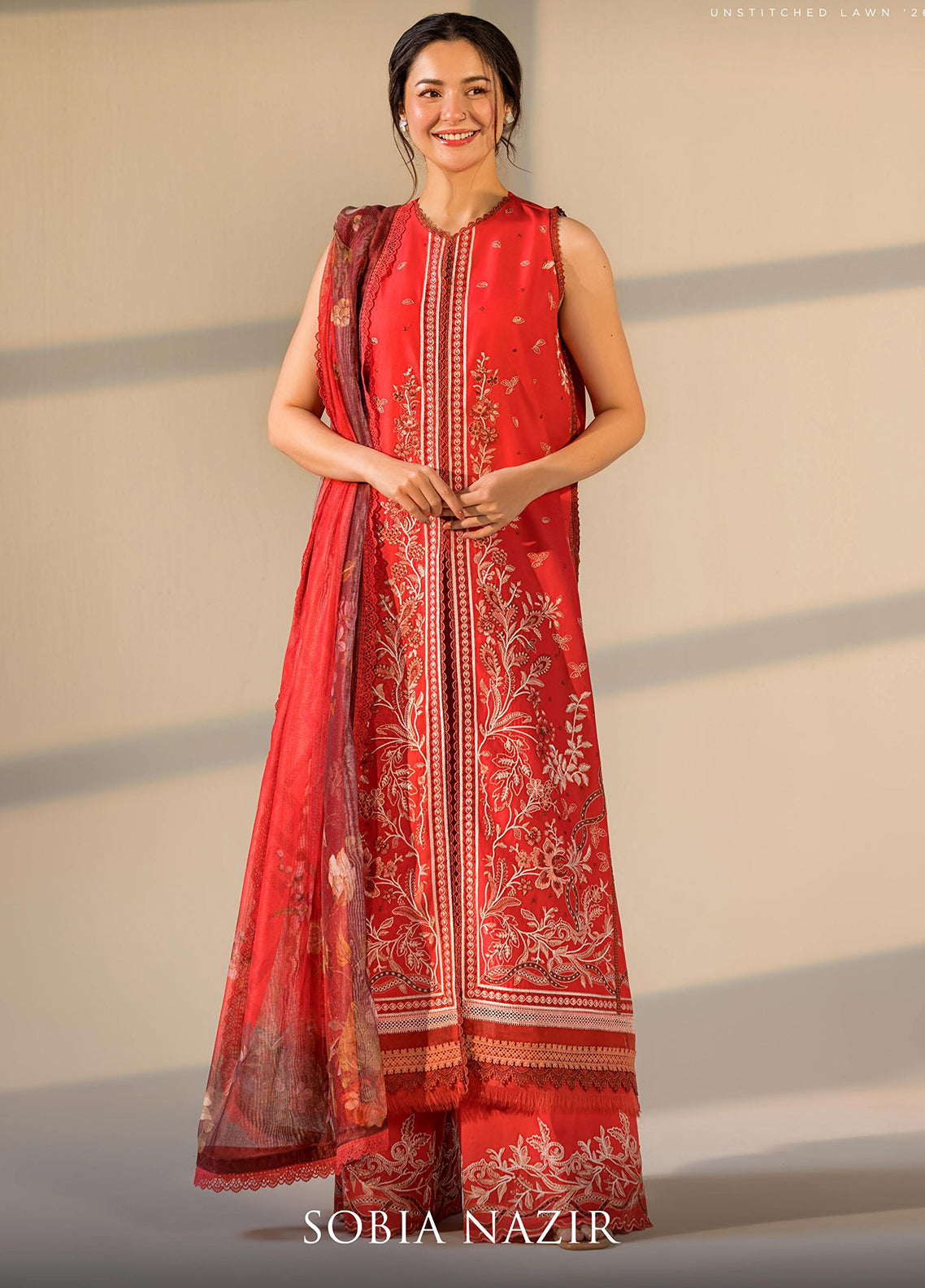 Vital By Sobia Nazir Embroidered Lawn 3 Piece Unstitched Suit SN26VEL D-12A Vital By Sobia Nazir Embroidered Lawn 3 Piece Unstitched Suit SN26VEL D-12A