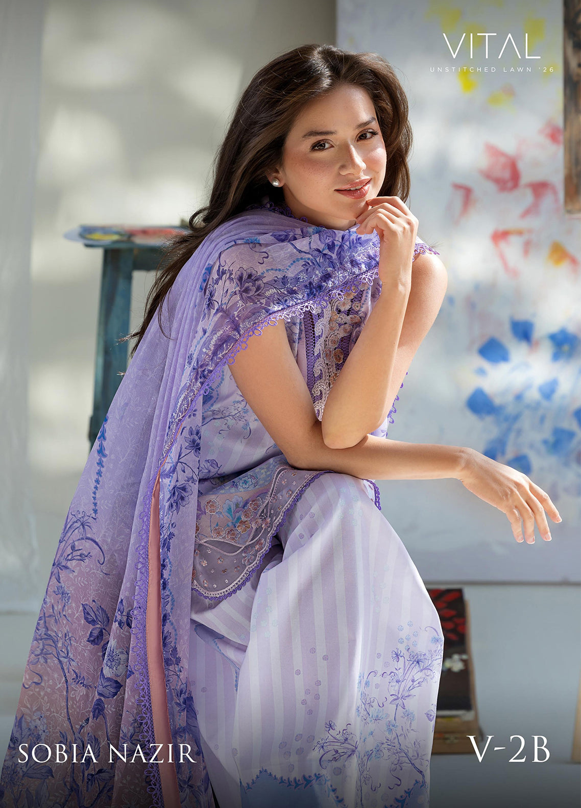 Vital By Sobia Nazir Embroidered Lawn 3 Piece Unstitched Suit SN26VEL D-2B Vital By Sobia Nazir Embroidered Lawn 3 Piece Unstitched Suit SN26VEL D-2B