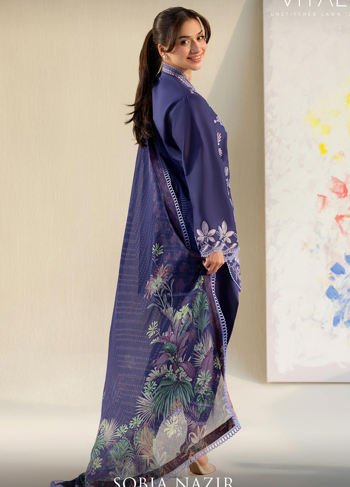 Vital By Sobia Nazir Embroidered Lawn 3 Piece Unstitched Suit SN26VEL D-8B Vital By Sobia Nazir Embroidered Lawn 3 Piece Unstitched Suit SN26VEL D-8B