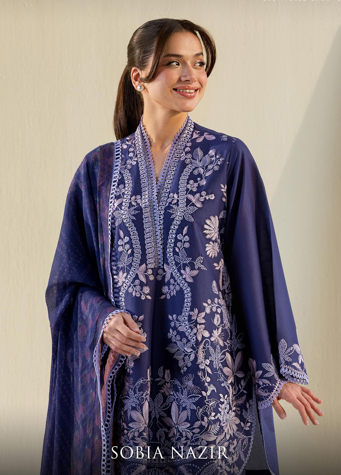 Vital By Sobia Nazir Embroidered Lawn 3 Piece Unstitched Suit SN26VEL D-8B Vital By Sobia Nazir Embroidered Lawn 3 Piece Unstitched Suit SN26VEL D-8B