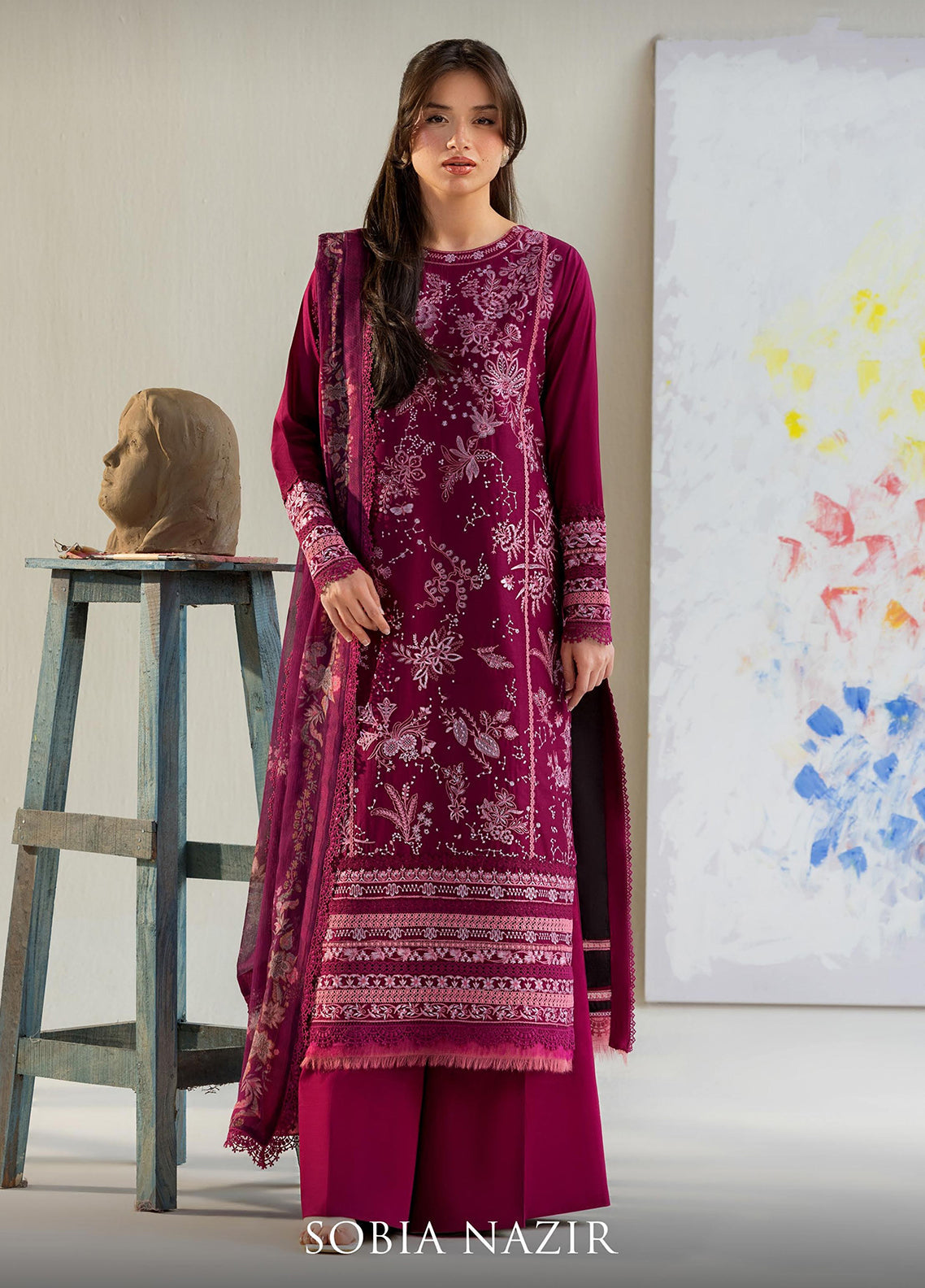 Vital By Sobia Nazir Embroidered Lawn 3 Piece Unstitched Suit SN26VEL D-9B Vital By Sobia Nazir Embroidered Lawn 3 Piece Unstitched Suit SN26VEL D-9B