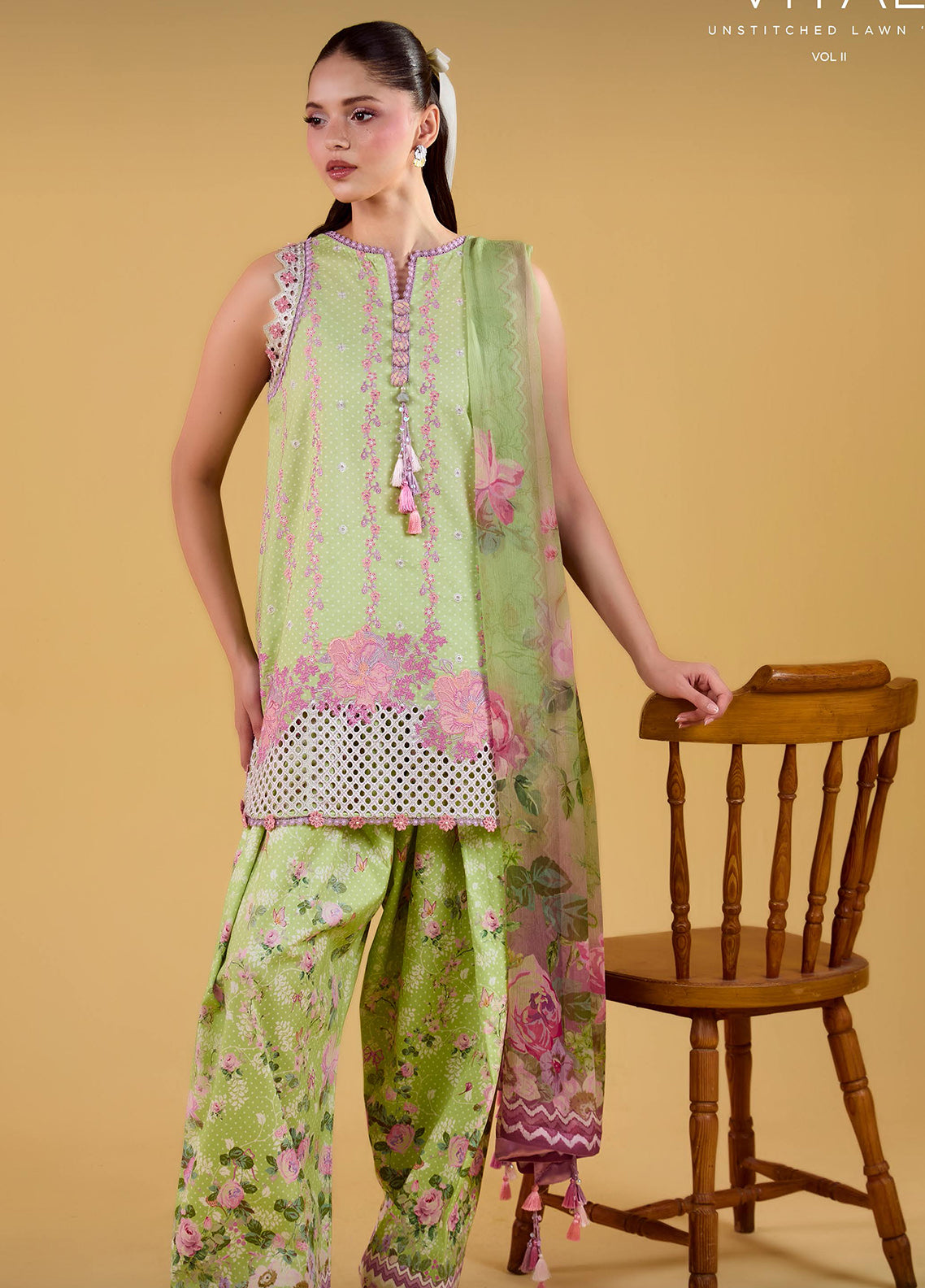 Vital By Sobia Nazir Embroidered Lawn 3 Piece Unstitched Suit SN26VLV2 D-7A Vital By Sobia Nazir Embroidered Lawn 3 Piece Unstitched Suit SN26VLV2 D-7A