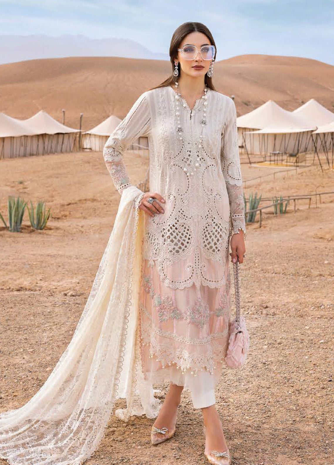 Voyage A' Luxe by Maria B Embroidered Dobby Lawn Suits Unstitched 3 Piece - MB25VAL 2515A Voyage A' Luxe by Maria B Embroidered Dobby Lawn Suits Unstitched 3 Piece - MB25VAL 2515A