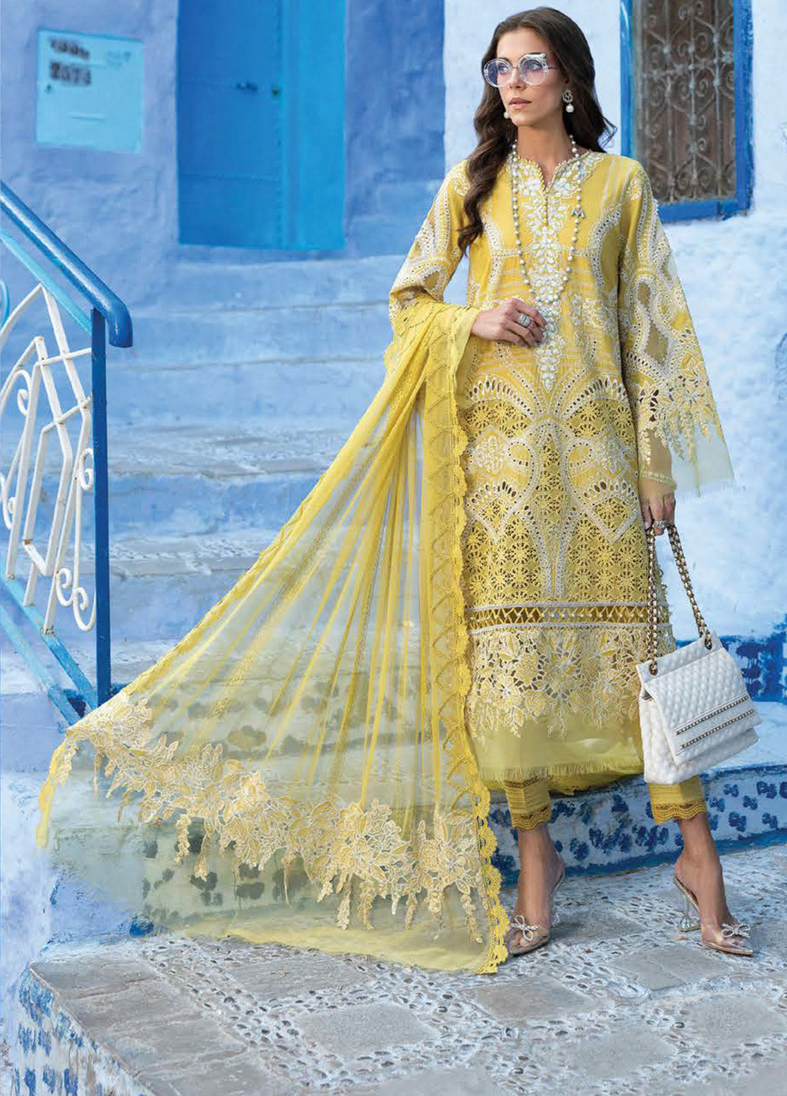 Voyage A' Luxe by Maria B Embroidered Lawn Suits Unstitched 3 Piece - MB25VAL 2512A Voyage A' Luxe by Maria B Embroidered Lawn Suits Unstitched 3 Piece - MB25VAL 2512A