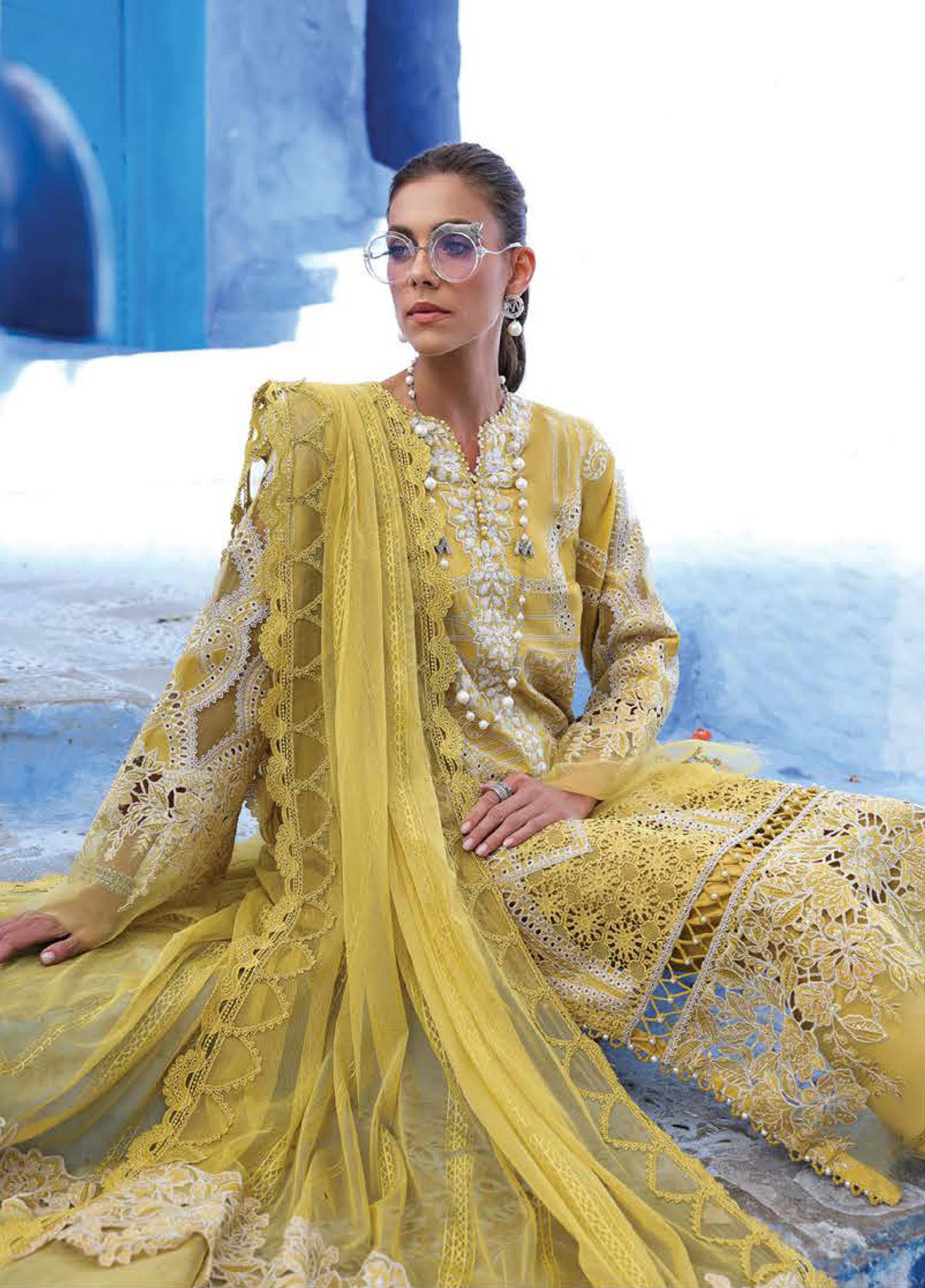 Voyage A' Luxe by Maria B Embroidered Lawn Suits Unstitched 3 Piece - MB25VAL 2512A Voyage A' Luxe by Maria B Embroidered Lawn Suits Unstitched 3 Piece - MB25VAL 2512A