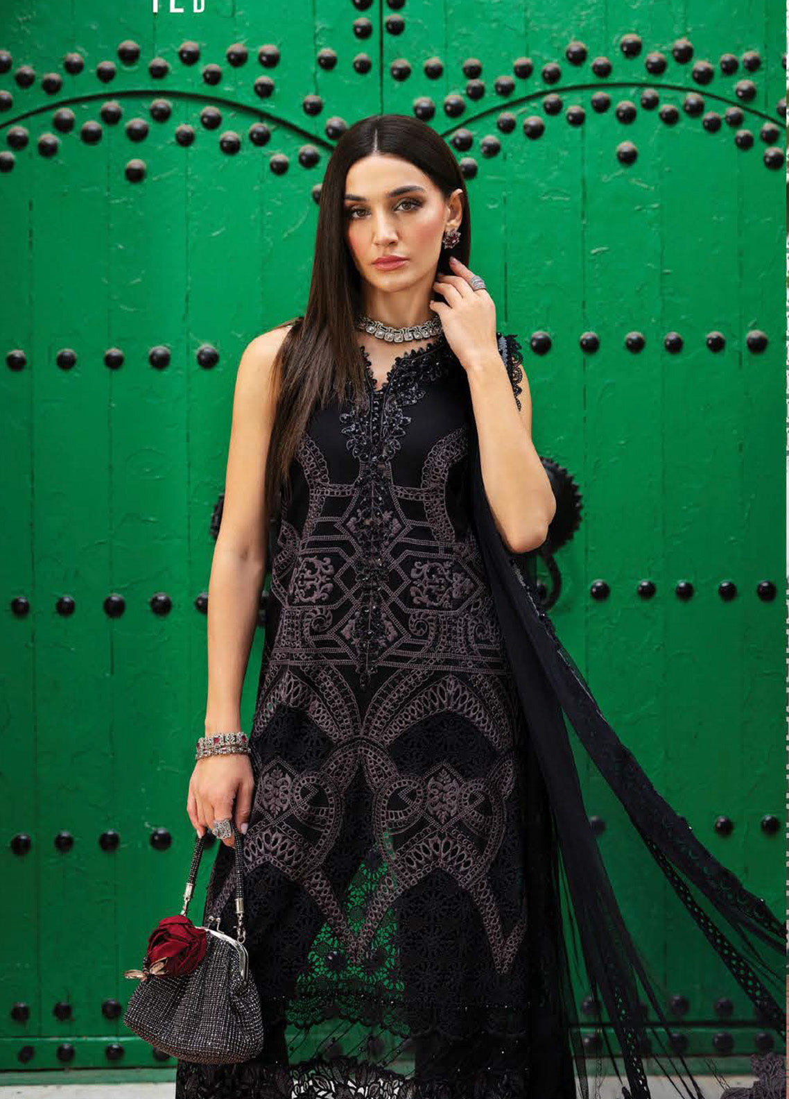 Voyage A' Luxe by Maria B Embroidered Lawn Suits Unstitched 3 Piece - MB25VAL 2512B Voyage A' Luxe by Maria B Embroidered Lawn Suits Unstitched 3 Piece - MB25VAL 2512B