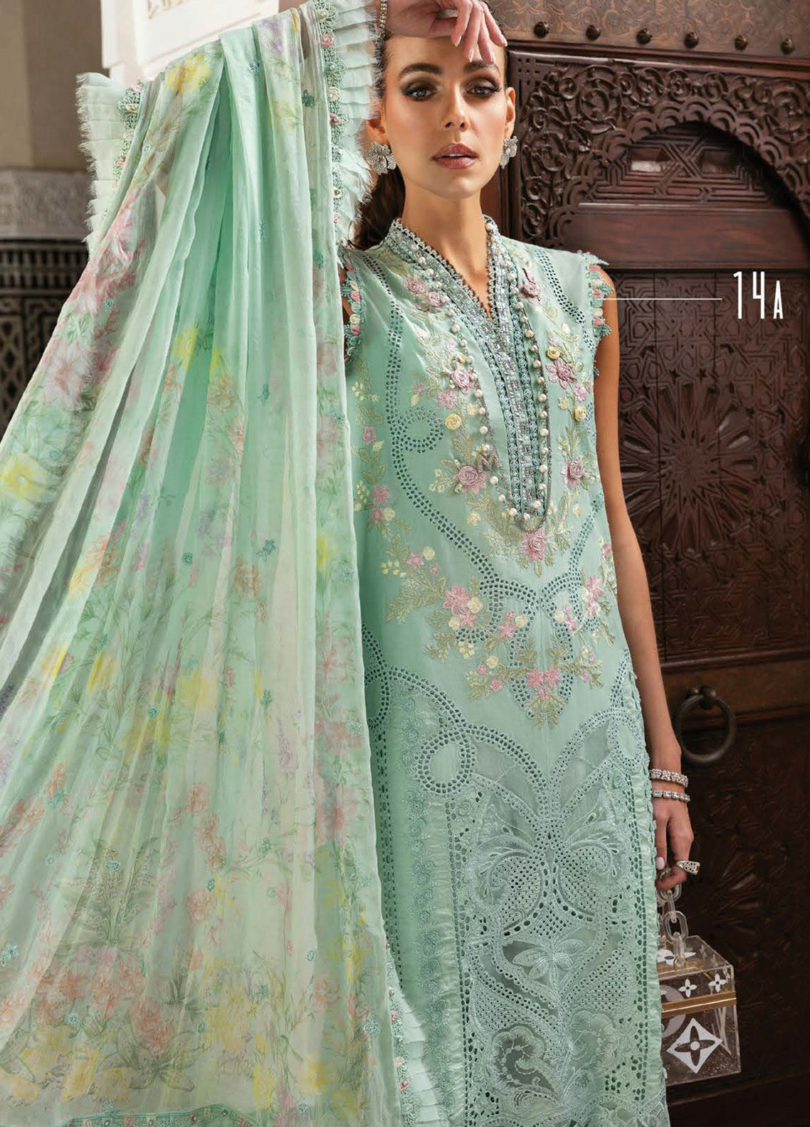 Voyage A' Luxe by Maria B Embroidered Lawn Suits Unstitched 3 Piece - MB25VAL 2514A Voyage A' Luxe by Maria B Embroidered Lawn Suits Unstitched 3 Piece - MB25VAL 2514A