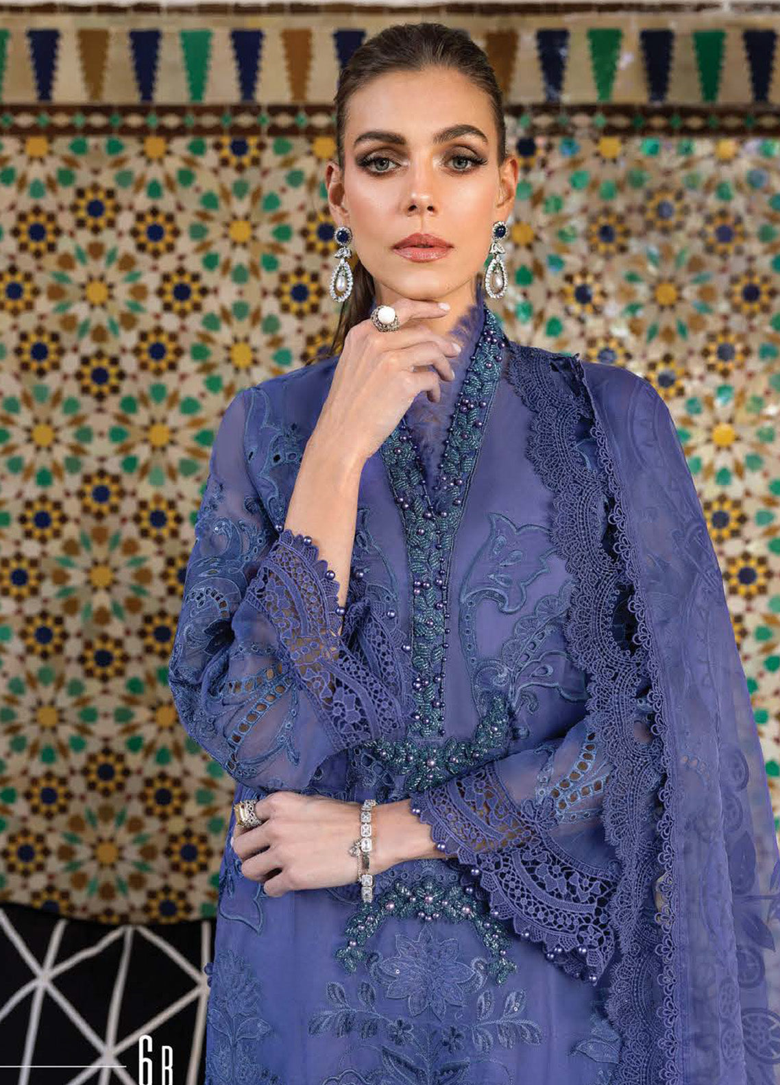 Voyage A' Luxe by Maria B Embroidered Organza Suits Unstitched 3 Piece - MB25VAL 2506B Voyage A' Luxe by Maria B Embroidered Organza Suits Unstitched 3 Piece - MB25VAL 2506B