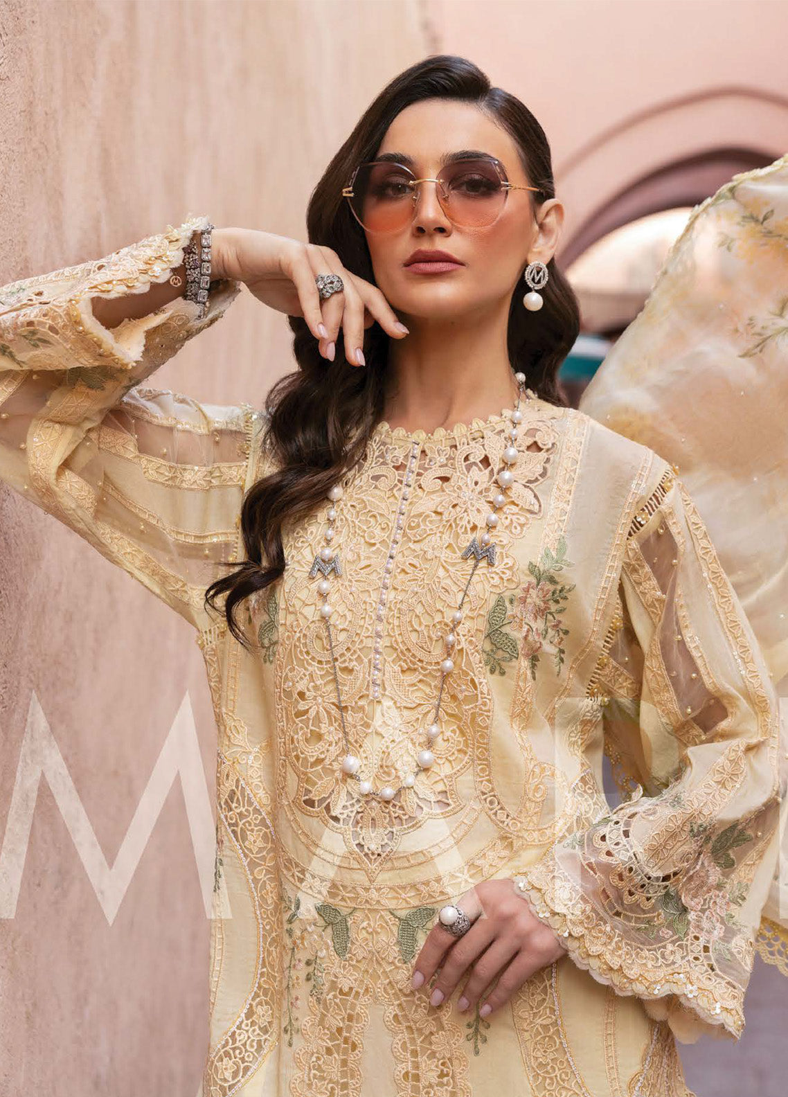 Voyage A' Luxe by Maria B Embroidered Organza Suits Unstitched 3 Piece - MB25VAL 2509A Voyage A' Luxe by Maria B Embroidered Organza Suits Unstitched 3 Piece - MB25VAL 2509A