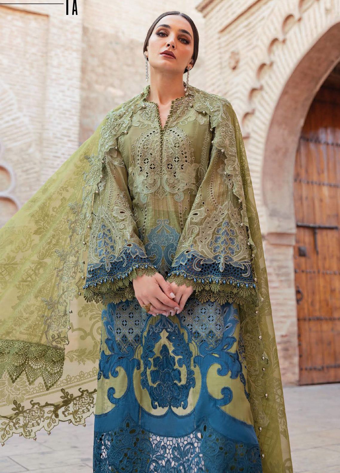 Voyage A' Luxe by Maria B Embroidered Paper Cotton Suits Unstitched 3 Piece - MB25VAL 2501A Voyage A' Luxe by Maria B Embroidered Paper Cotton Suits Unstitched 3 Piece - MB25VAL 2501A