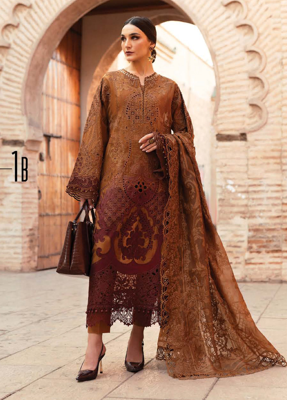 Voyage A' Luxe by Maria B Embroidered Paper Cotton Suits Unstitched 3 Piece - MB25VAL 2501B Voyage A' Luxe by Maria B Embroidered Paper Cotton Suits Unstitched 3 Piece - MB25VAL 2501B