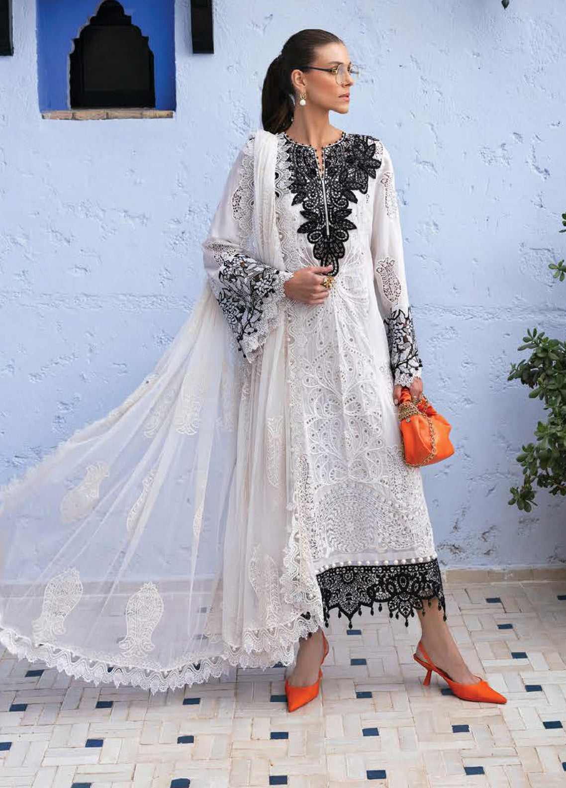 Voyage A' Luxe by Maria B Embroidered Paper Cotton Suits Unstitched 3 Piece - MB25VAL 2505A Voyage A' Luxe by Maria B Embroidered Paper Cotton Suits Unstitched 3 Piece - MB25VAL 2505A
