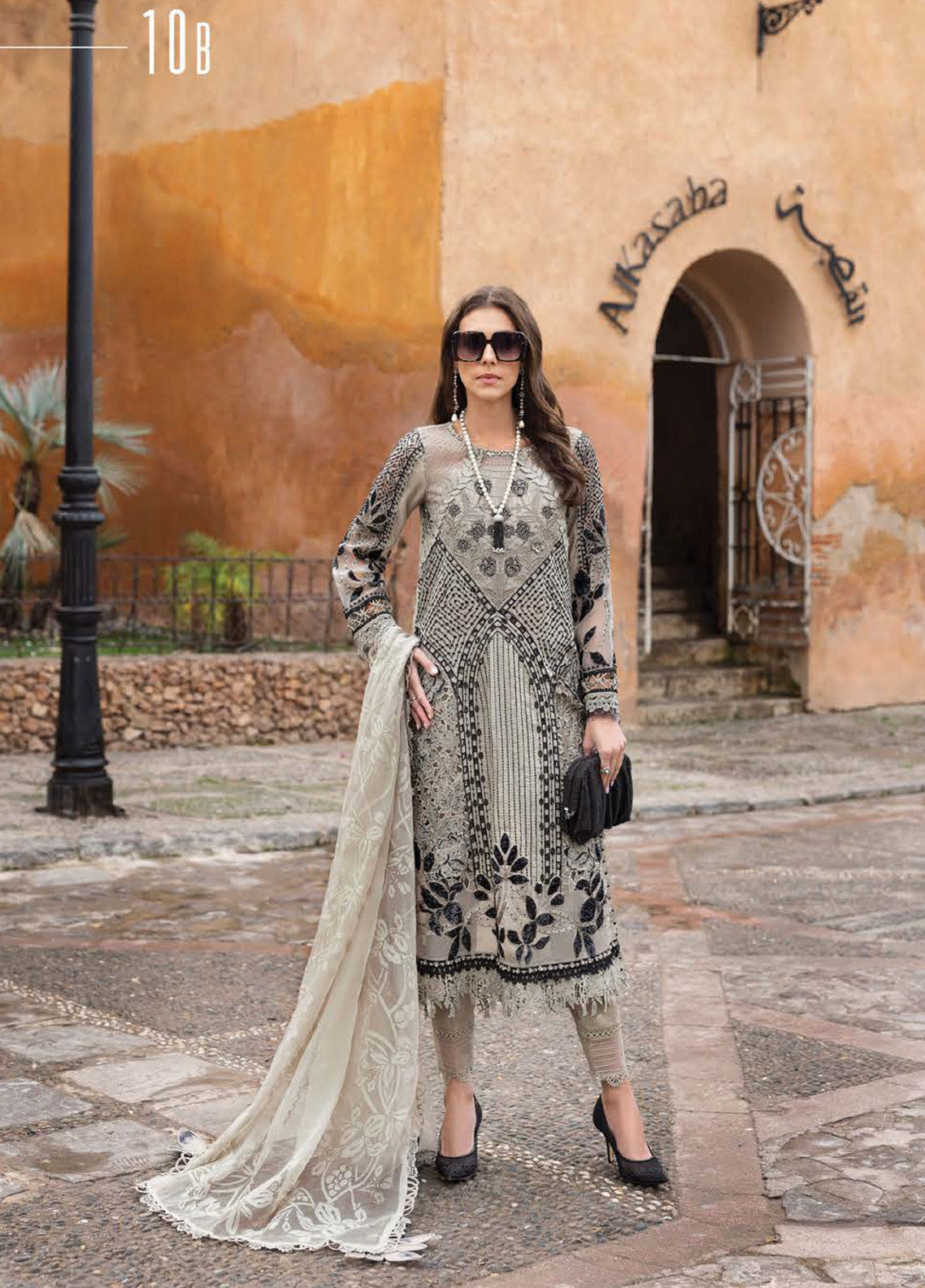 Voyage A' Luxe by Maria B Embroidered Paper Cotton Suits Unstitched 3 Piece - MB25VAL 2510B Voyage A' Luxe by Maria B Embroidered Paper Cotton Suits Unstitched 3 Piece - MB25VAL 2510B