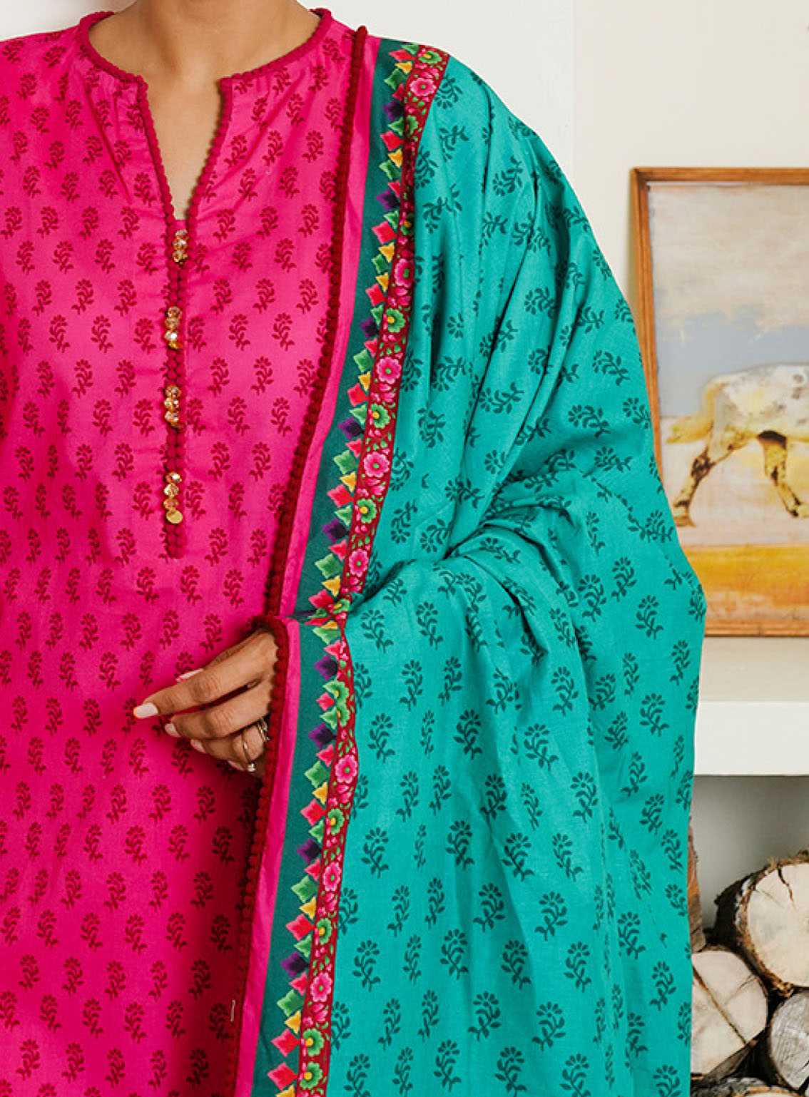Zellbury Printed Cambric 3 Piece Unstitched Suit WUC24X30123 Zellbury Printed Cambric 3 Piece Unstitched Suit WUC24X30123