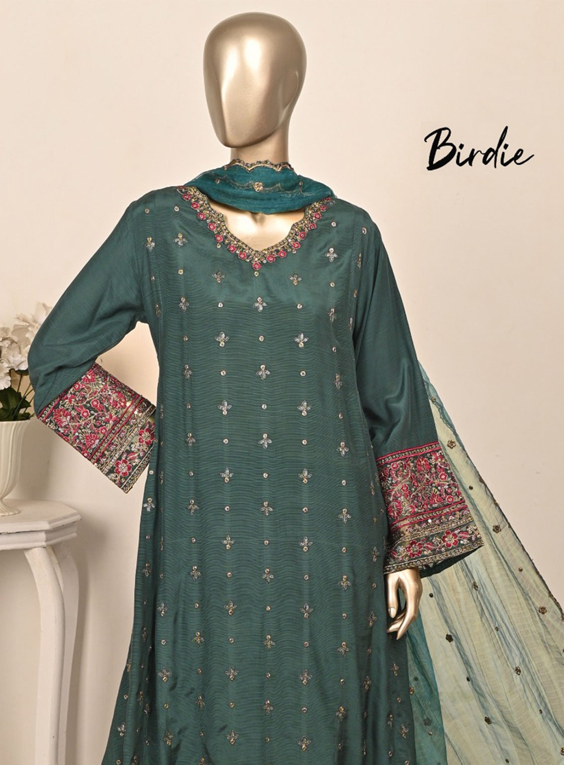 Khombi Embroidered Raw Silk Suits Stitched 3 Piece - KB24FP 148 Khombi Embroidered Raw Silk Suits Stitched 3 Piece - KB24FP 148