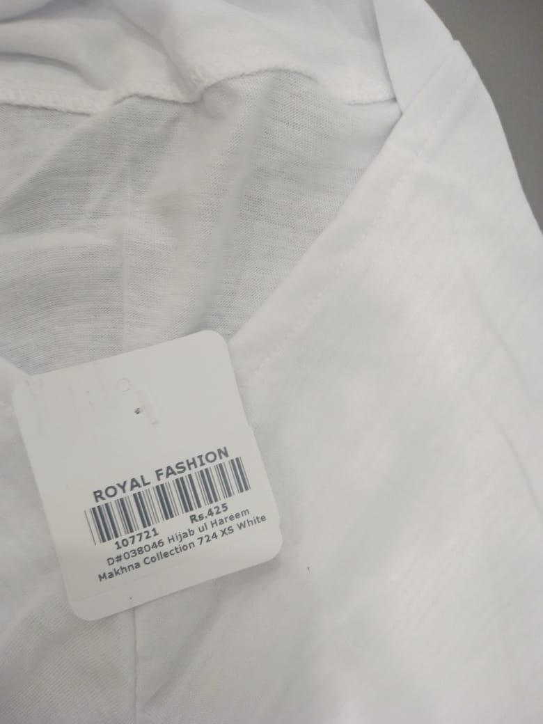 Makhna Hijab By Hijab ul Hareem - HH24MH D-038046 WHITE Makhna Hijab By Hijab ul Hareem - HH24MH D-038046 WHITE