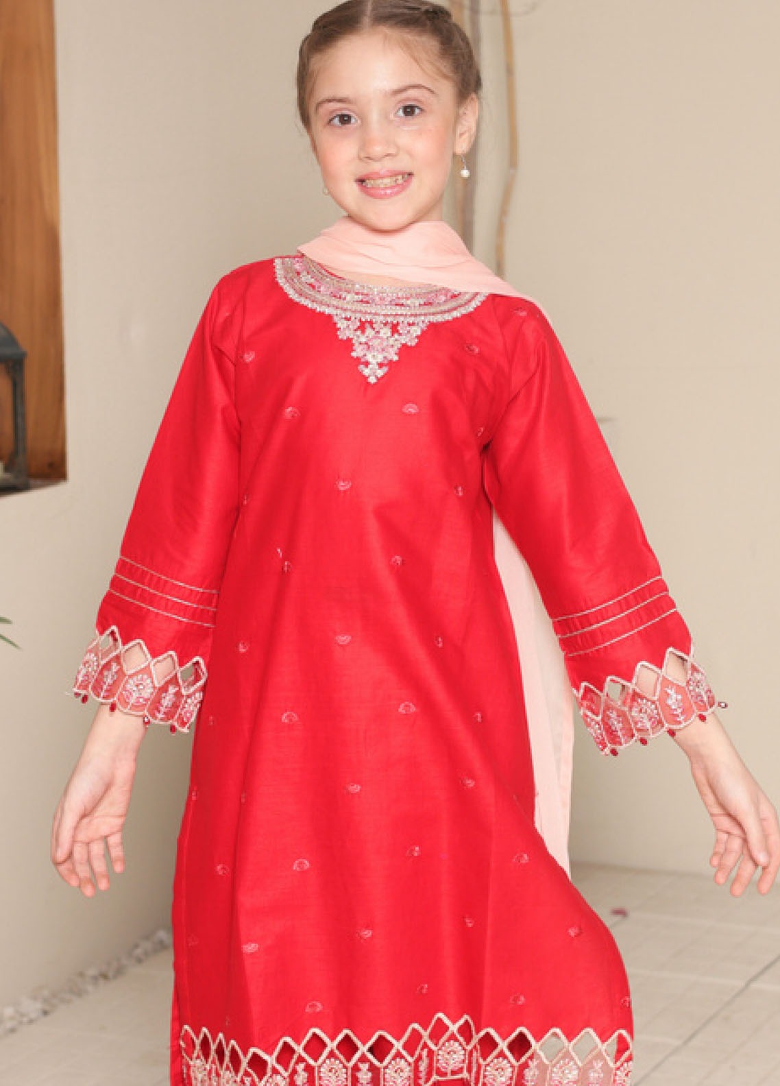 Shanzey Kids Fancy Cotton Lawn Stitched 3 Piece Suit For Girls S26KF D-SHK-5601 Shanzey Kids Fancy Cotton Lawn Stitched 3 Piece Suit For Girls S26KF D-SHK-5601