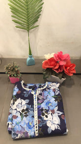 Royal Fashion Printed Lawn 2 Piece Stitched Shirt & Trouser D-MB1641-BLU