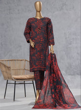 Wintry Prints by HZ Textile Printed Khaddar Suits Stitched 3 Piece - HZ24WP3 113