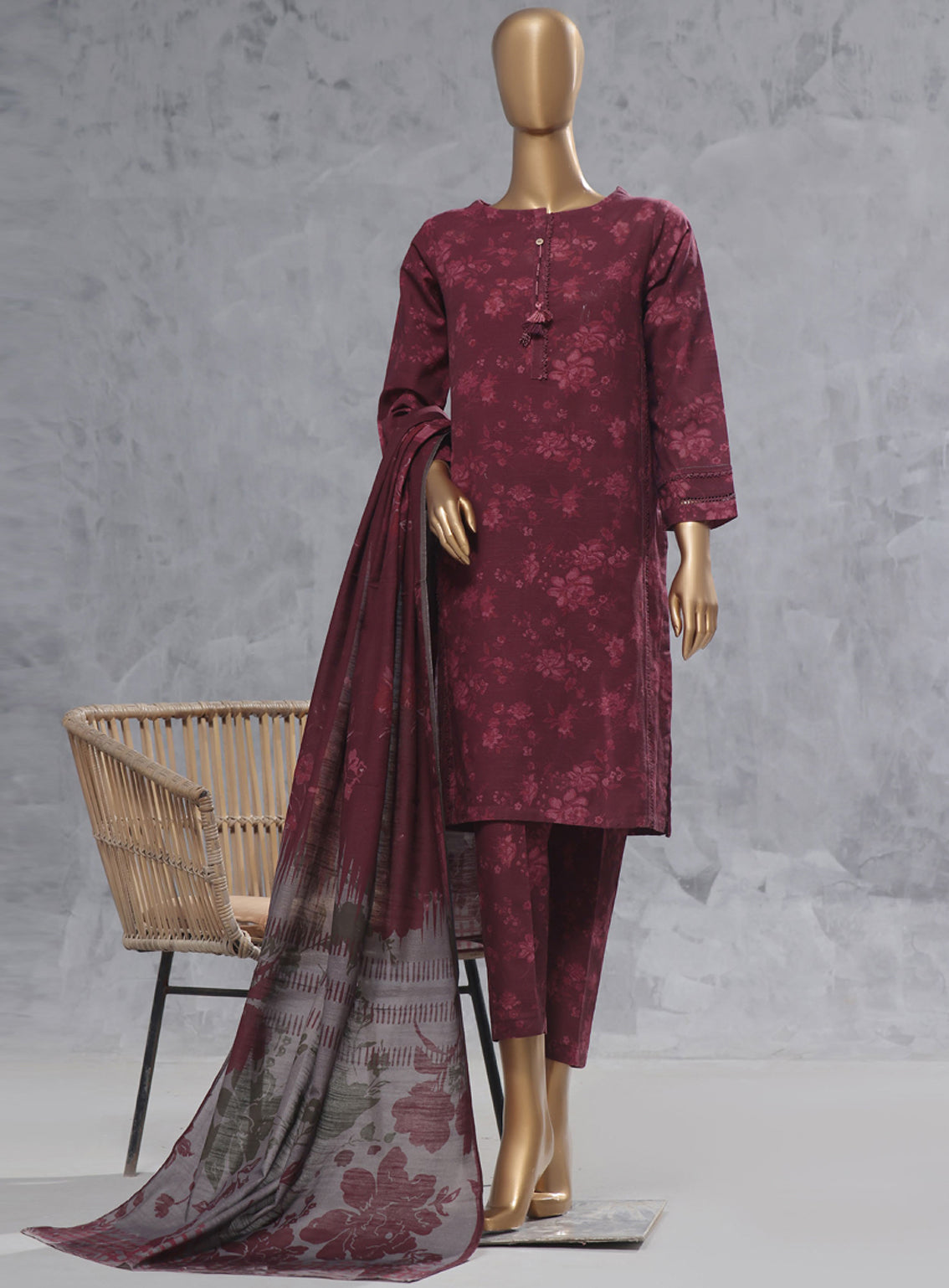 Wintry Prints by HZ Textile Printed Khaddar Suits Stitched 3 Piece - HZ24WP3 114 Wintry Prints by HZ Textile Printed Khaddar Suits Stitched 3 Piece - HZ24WP3 114