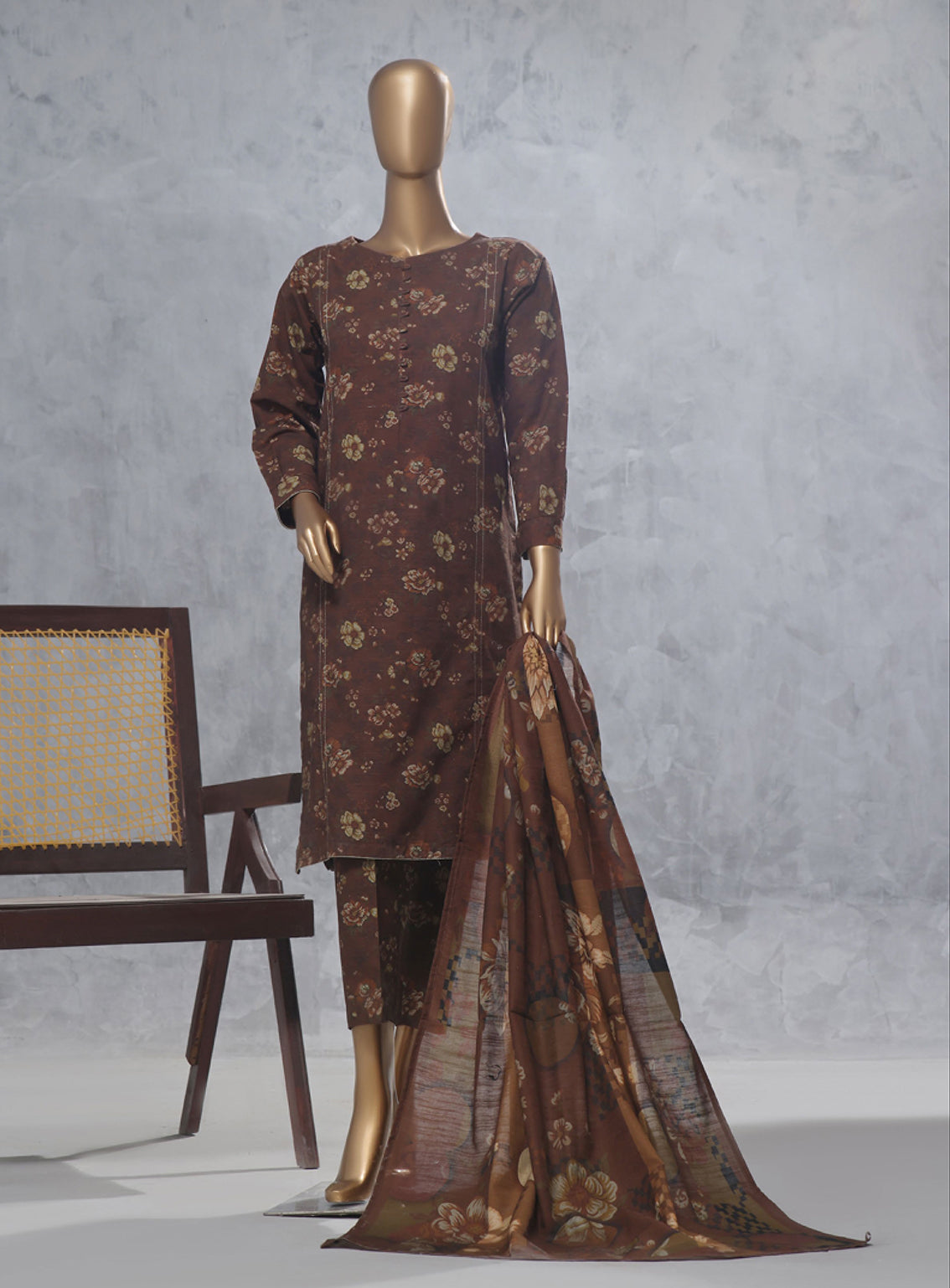 Wintry Prints by HZ Textile Printed Khaddar Suits Stitched 3 Piece - HZ24WP3 117 Wintry Prints by HZ Textile Printed Khaddar Suits Stitched 3 Piece - HZ24WP3 117