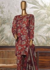 Wintry Prints by HZ Textile Printed Khaddar Suits Stitched 3 Piece - HZ24WP KP-108