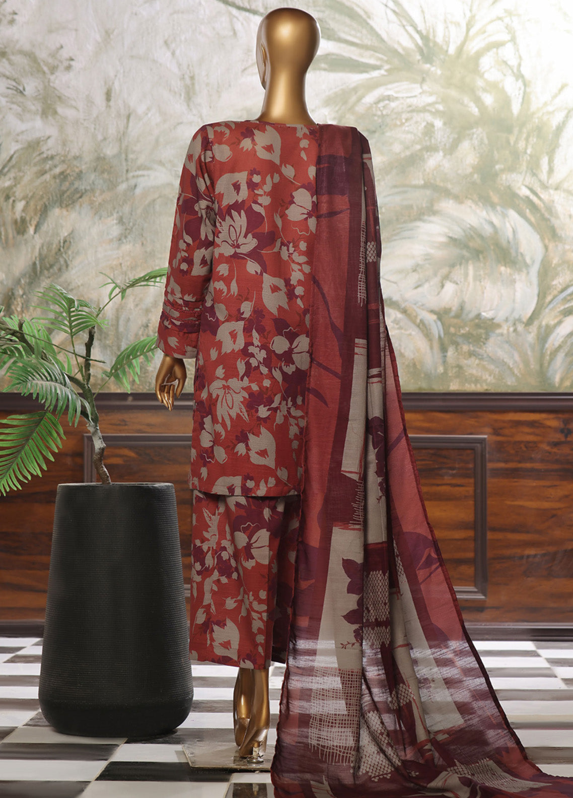 Wintry Prints by HZ Textile Printed Khaddar Suits Stitched 3 Piece - HZ24WP KP-108 Wintry Prints by HZ Textile Printed Khaddar Suits Stitched 3 Piece - HZ24WP KP-108
