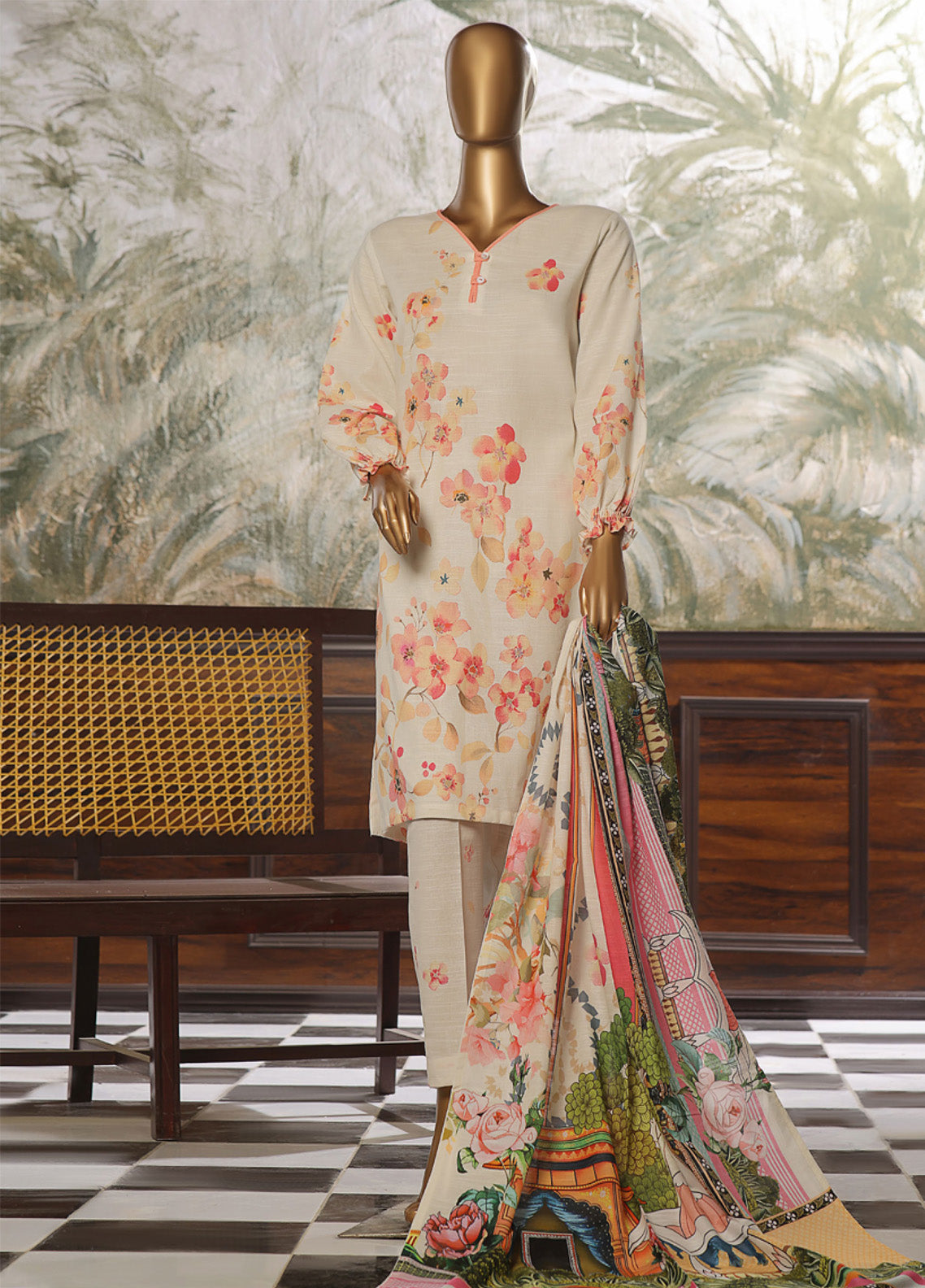 Wintry Prints by HZ Textile Printed Khaddar Suits Stitched 3 Piece - HZ24WP KP-115 Wintry Prints by HZ Textile Printed Khaddar Suits Stitched 3 Piece - HZ24WP KP-115