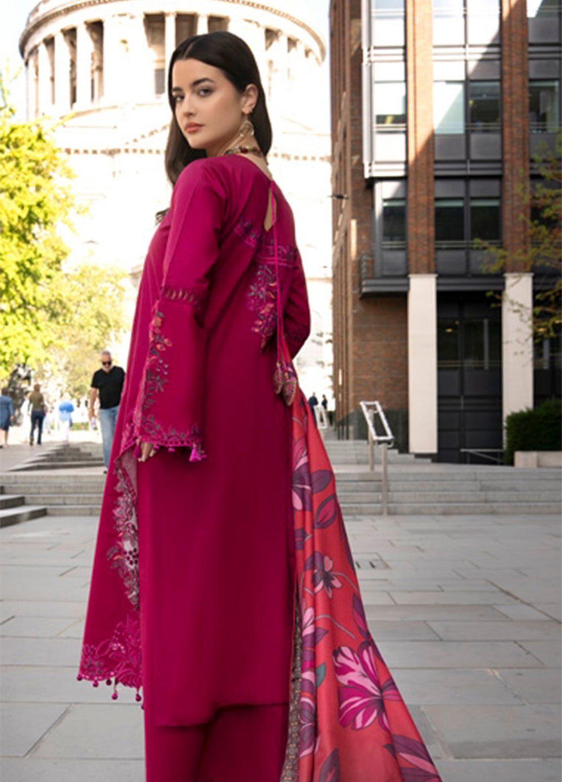 Wintry Breeze By Alzohaib Embroidered Cotton 3 Piece Unstitched Suit AZ26WBES D WB 03 Atishi - Back View Wintry Breeze By Alzohaib Embroidered Cotton 3 Piece Unstitched Suit AZ26WBES D WB 03 Atishi - Back View