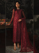 La Rosella By Zarif Embroidered Net Unstitched 3 Piece Suit - 01