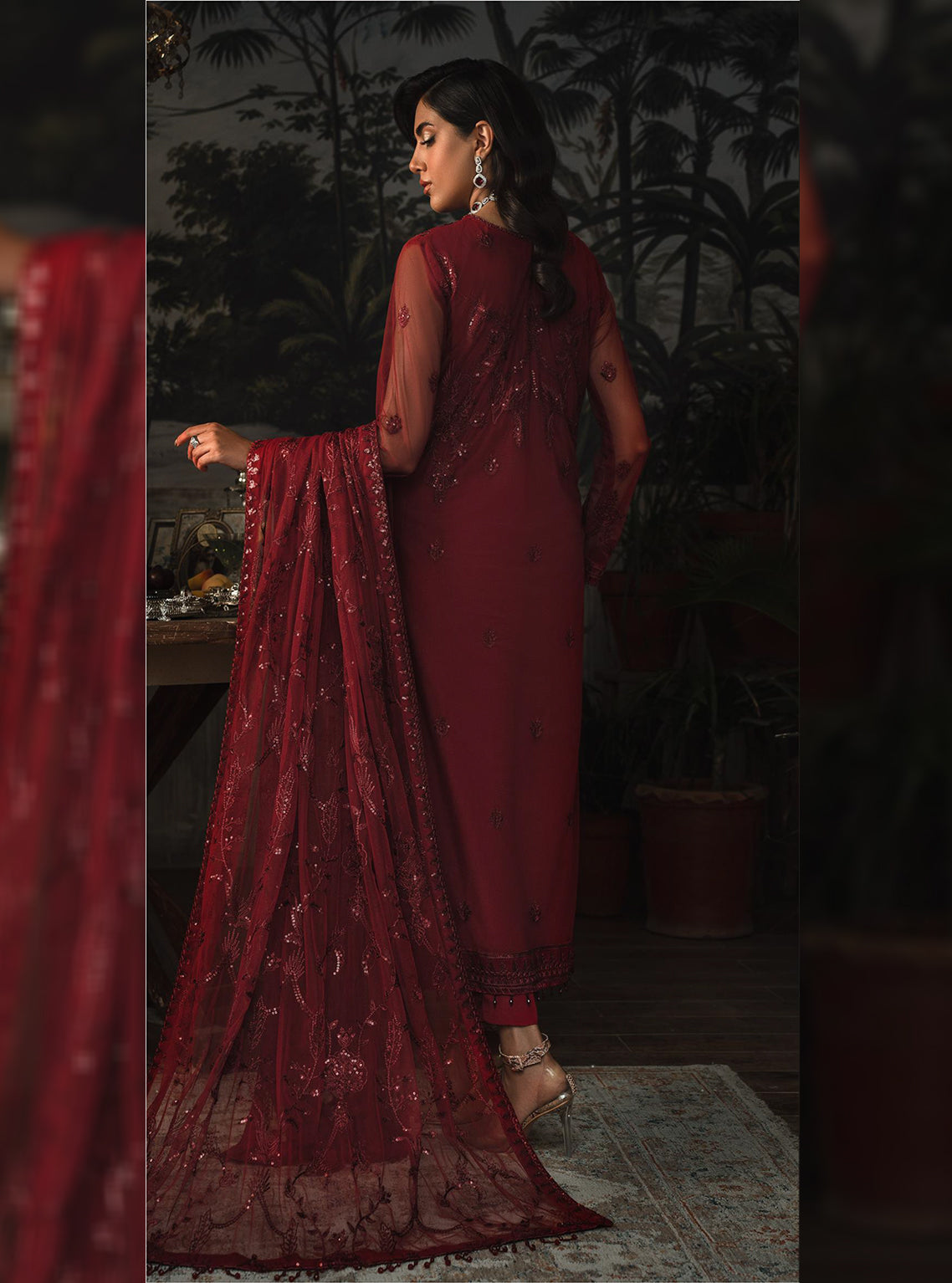 La Rosella By Zarif Embroidered Net Unstitched 3 Piece Suit - 01 La Rosella By Zarif Embroidered Net Unstitched 3 Piece Suit - 01