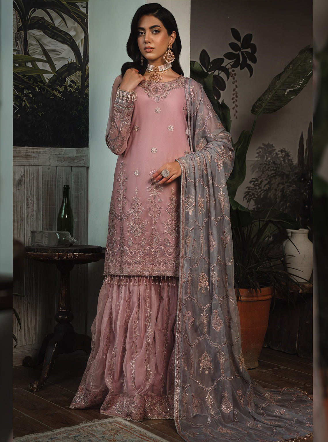 La Rosella By Zarif Embroidered Net Unstitched 3 Piece Suit - 03 La Rosella By Zarif Embroidered Net Unstitched 3 Piece Suit - 03