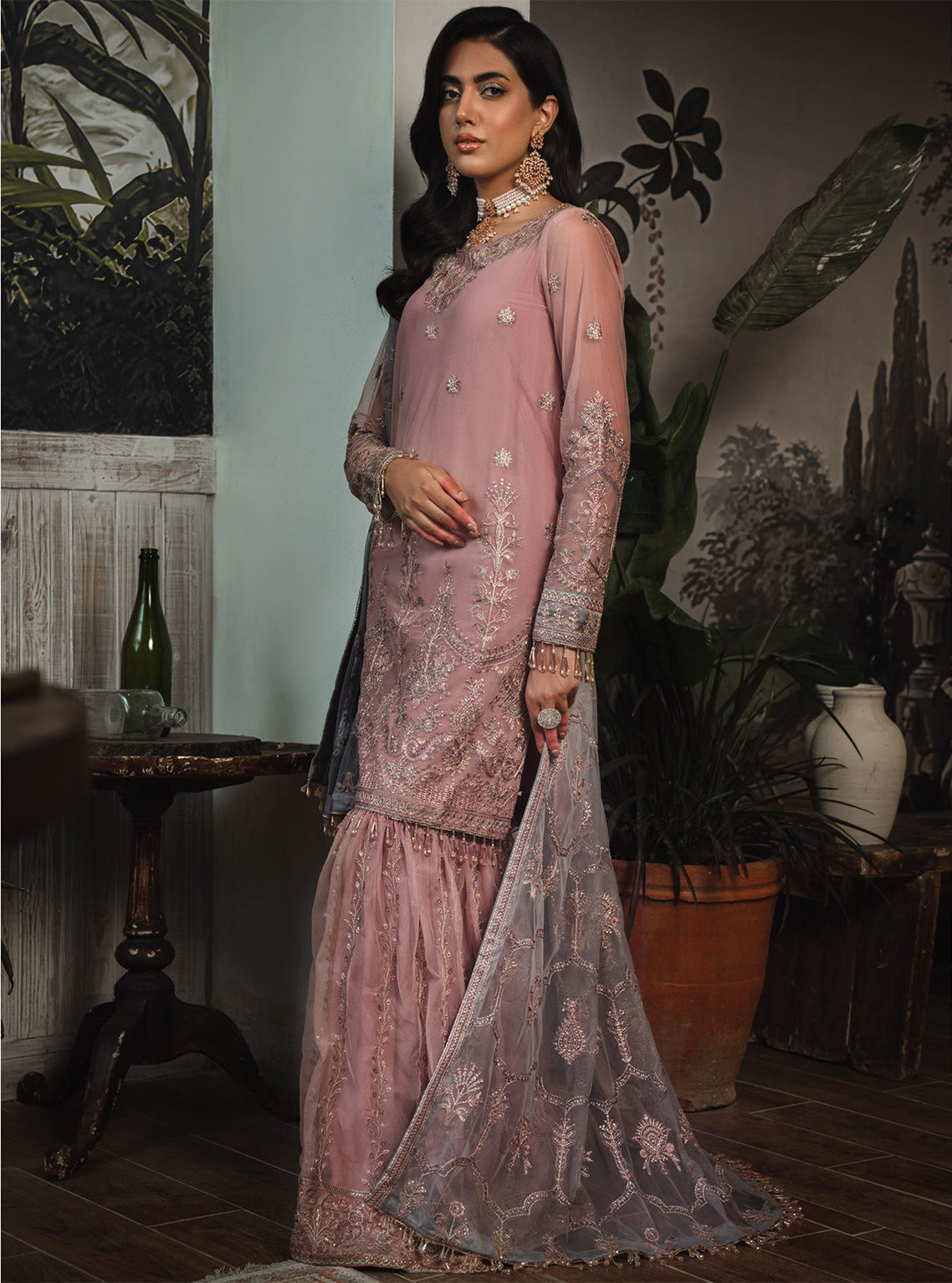 La Rosella By Zarif Embroidered Net Unstitched 3 Piece Suit - 03 La Rosella By Zarif Embroidered Net Unstitched 3 Piece Suit - 03