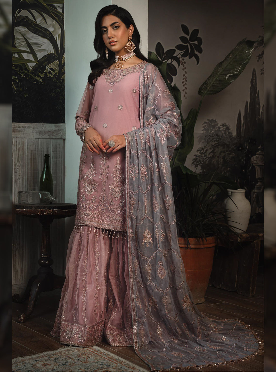 La Rosella By Zarif Embroidered Net Unstitched 3 Piece Suit - 03 La Rosella By Zarif Embroidered Net Unstitched 3 Piece Suit - 03