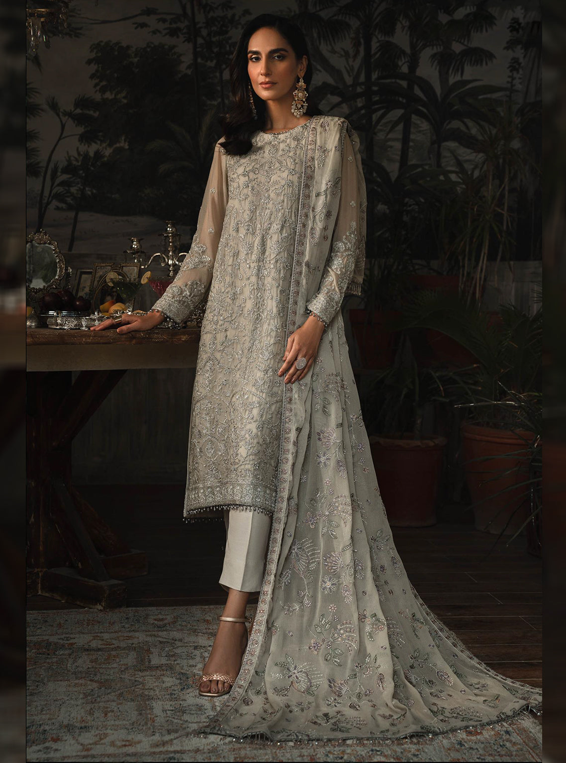La Rosella By Zarif Embroidered Chiffon Unstitched 3 Piece Suit - 05 La Rosella By Zarif Embroidered Chiffon Unstitched 3 Piece Suit - 05