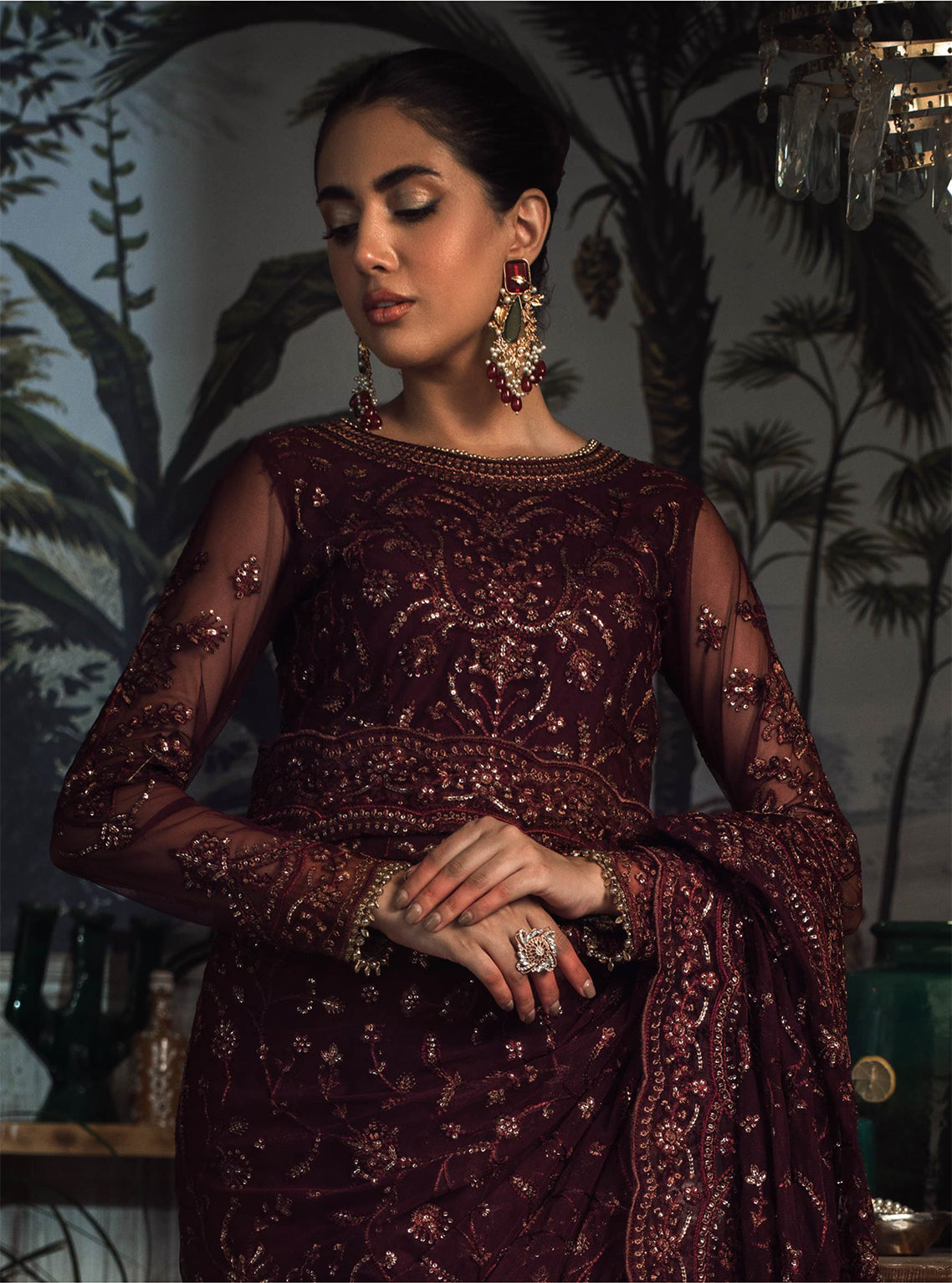La Rosella By Zarif Embroidered Net Unstitched 3 Piece Suit - 06 La Rosella By Zarif Embroidered Net Unstitched 3 Piece Suit - 06