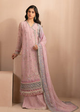 Zaeva By Xenia Formal Embroidered Chiffon 3 Piece Unstitched Suit XE26ZF D-01 FARIDA